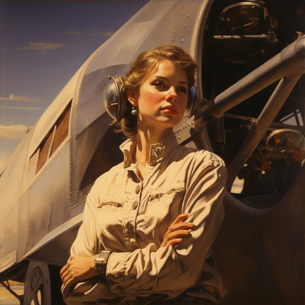 Aviation Pioneer with Plane in Background - Image 3