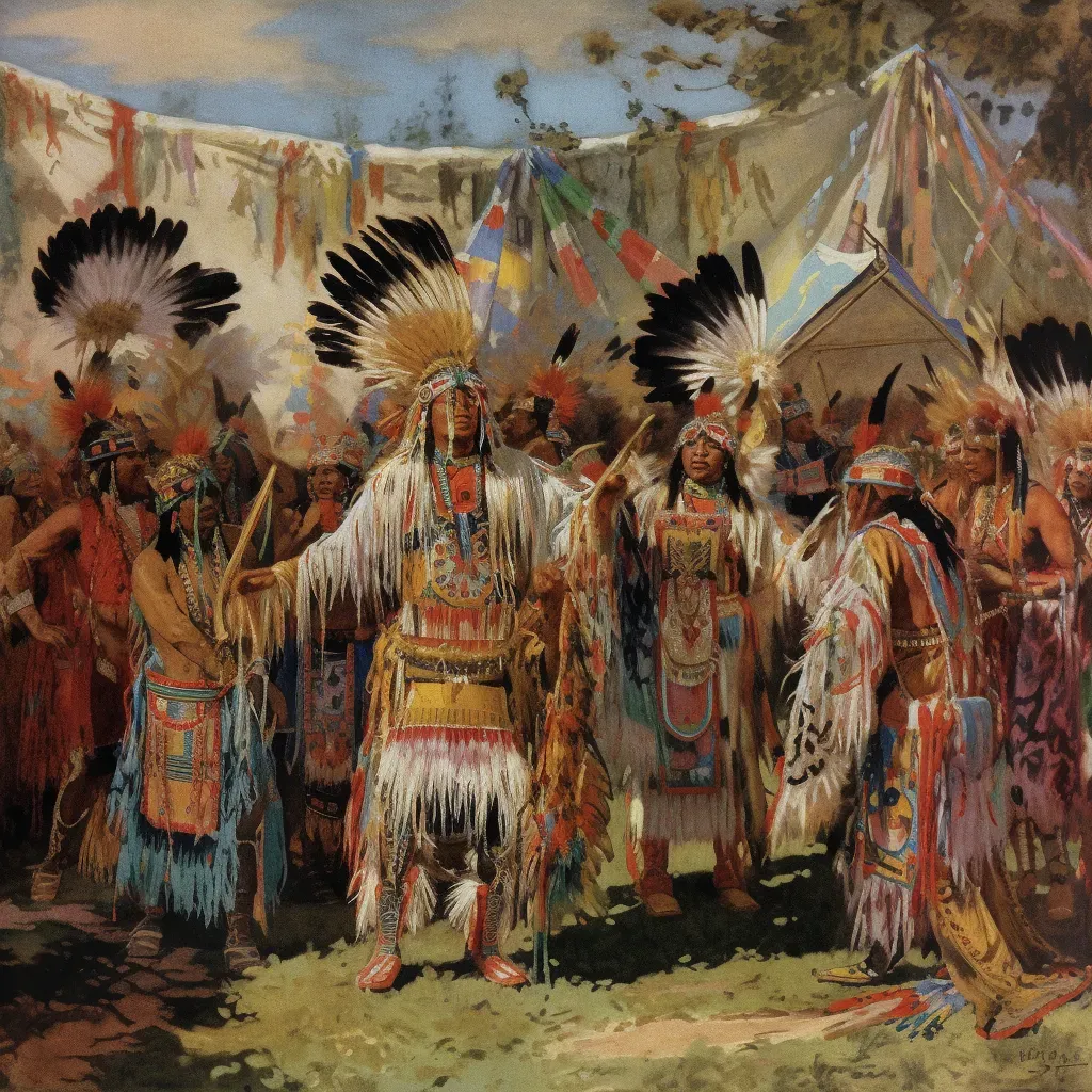 Native American powwow with colorful regalia dancers - Image 3