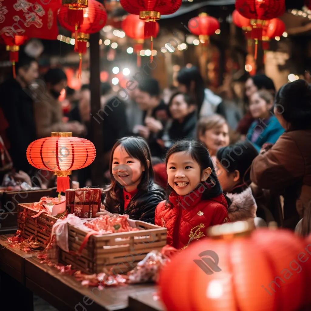 Dragon dance and red lanterns during Lunar New Year celebrations. - Image 2