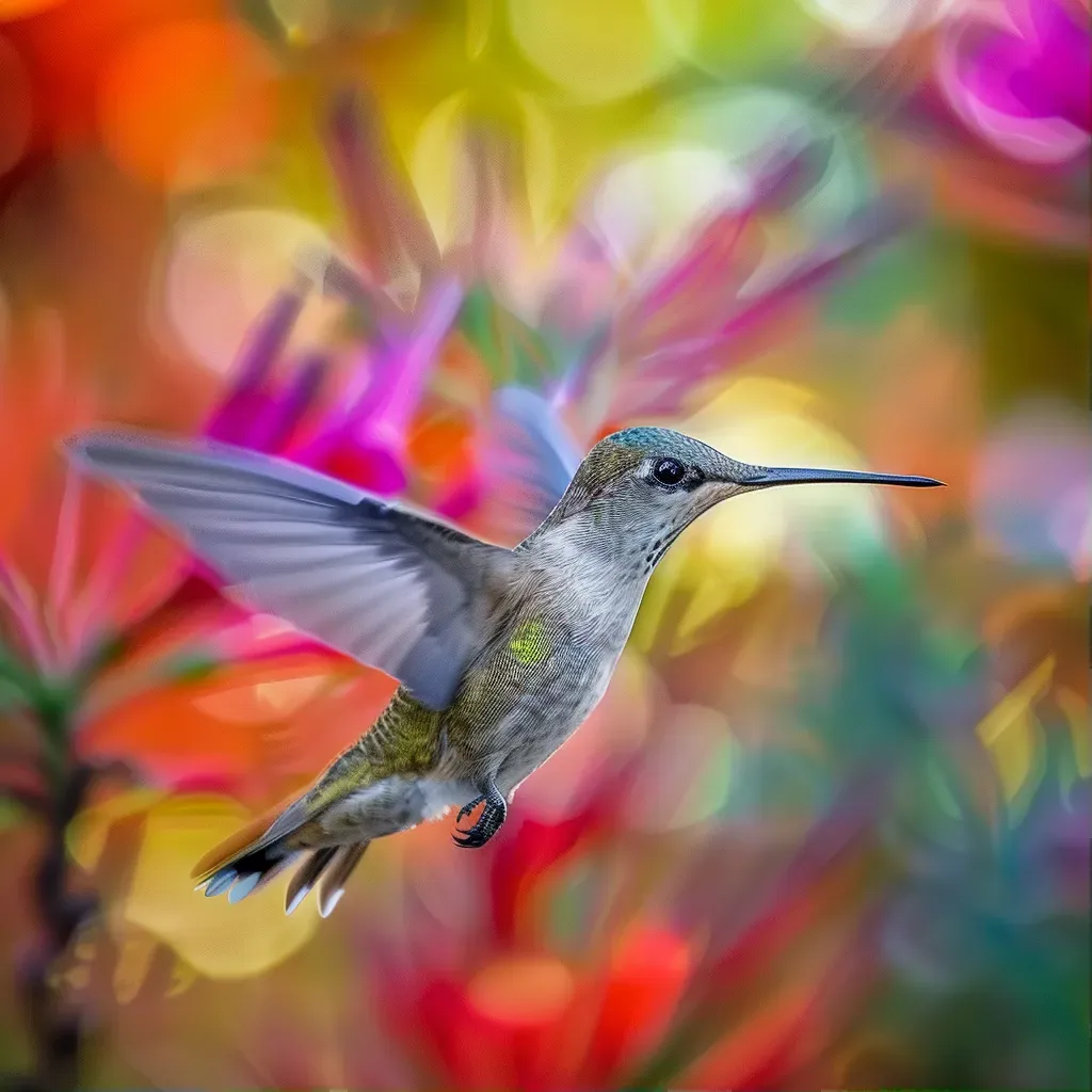 hummingbird in flight detail - Image 1