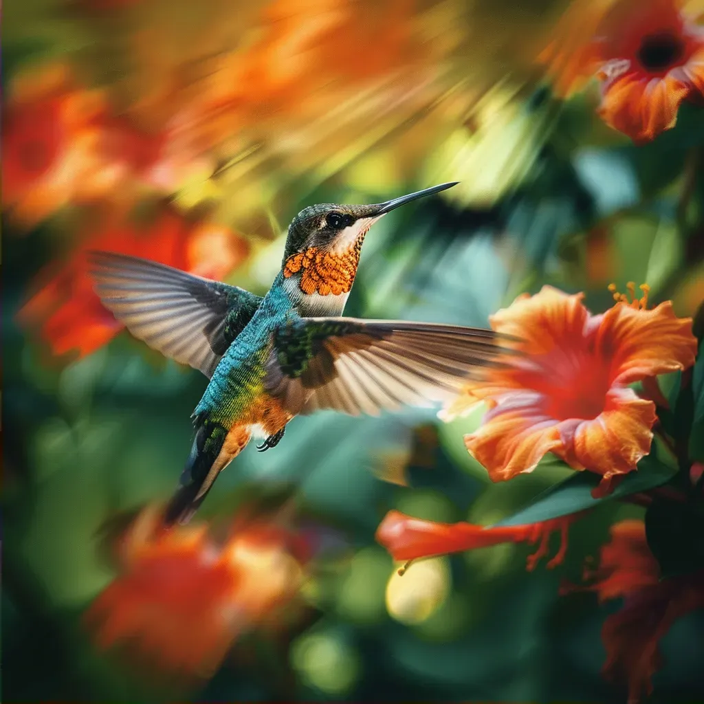 hummingbird in flight detail - Image 2