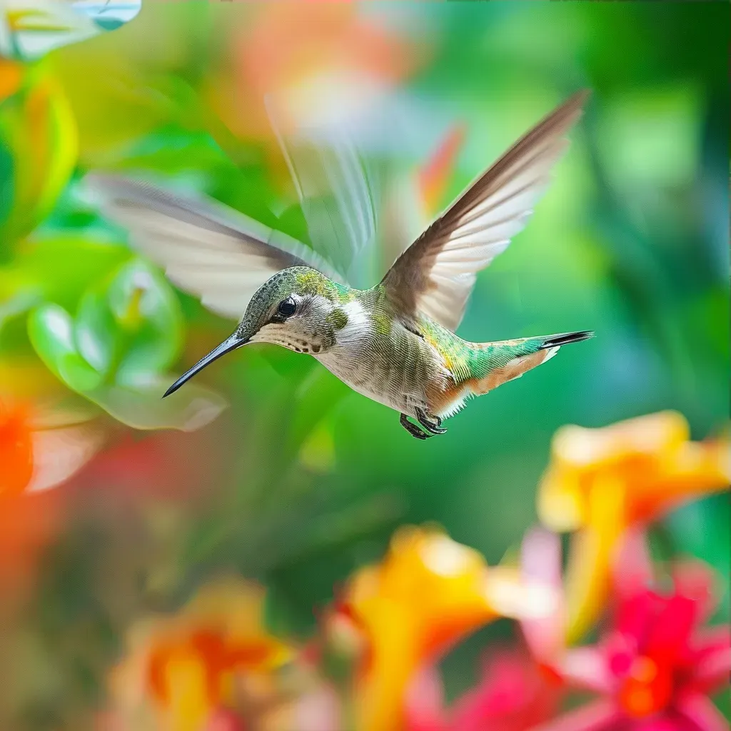 hummingbird in flight detail - Image 3