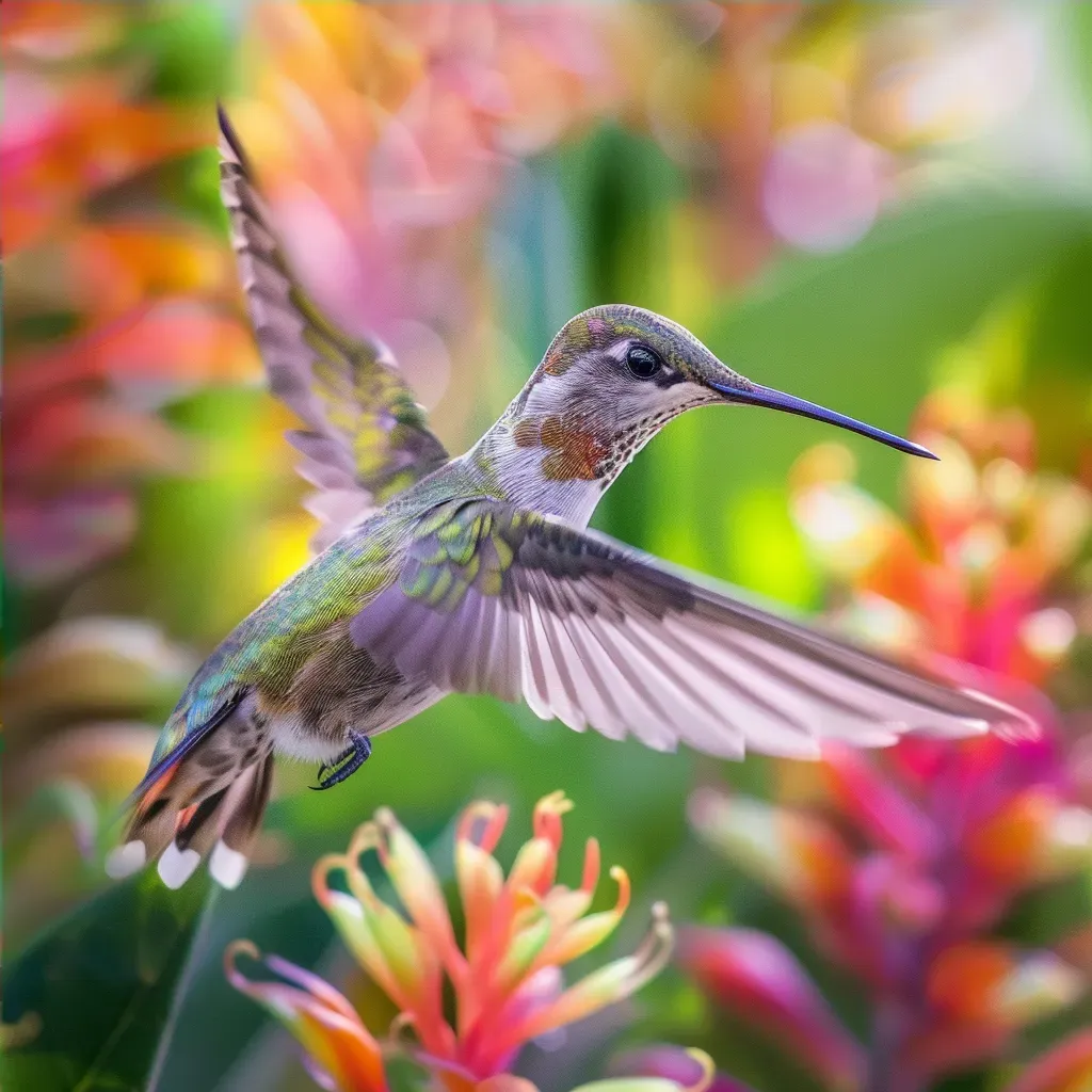 hummingbird in flight detail - Image 4