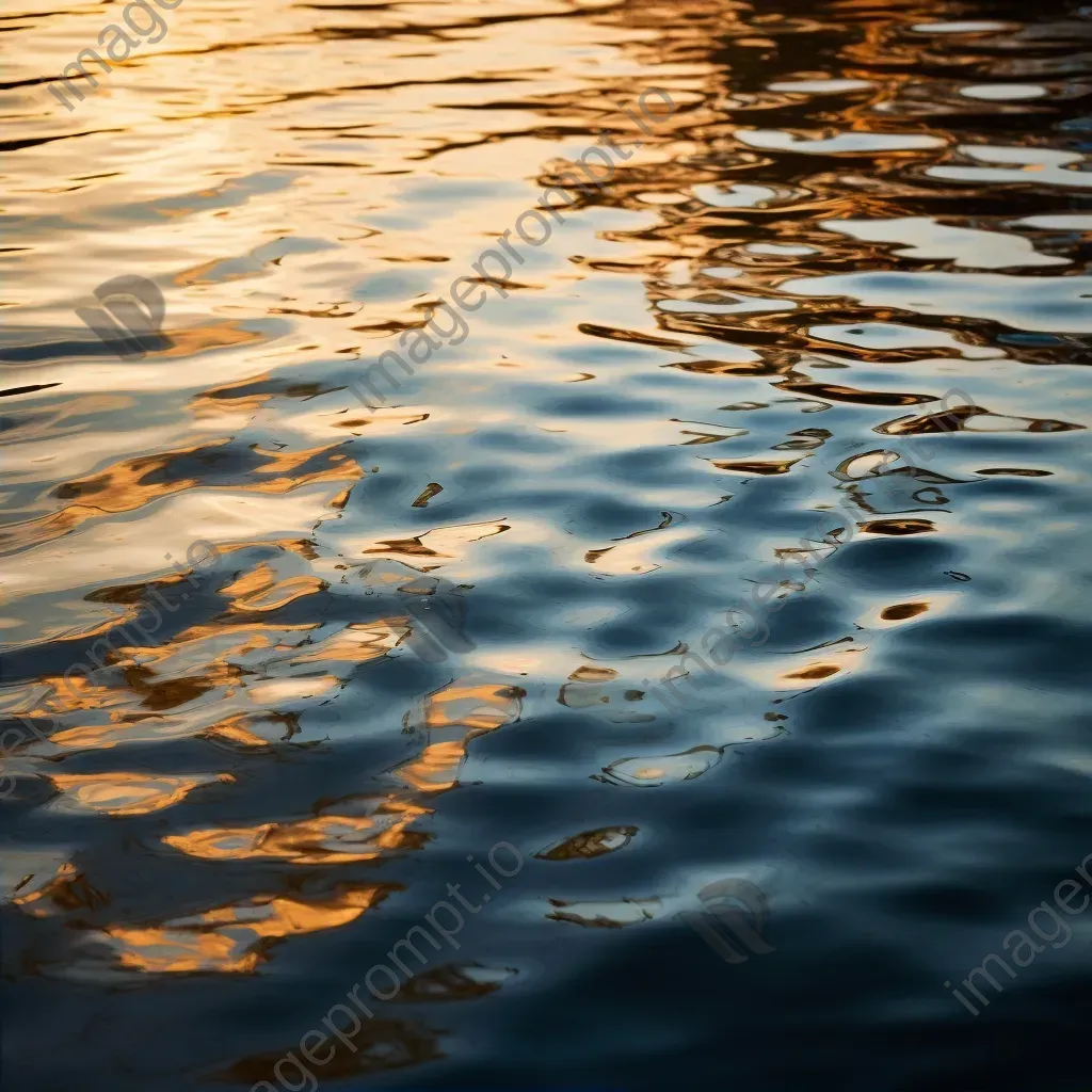 Reflective light patterns on calm lake with glowing reflections - Image 2