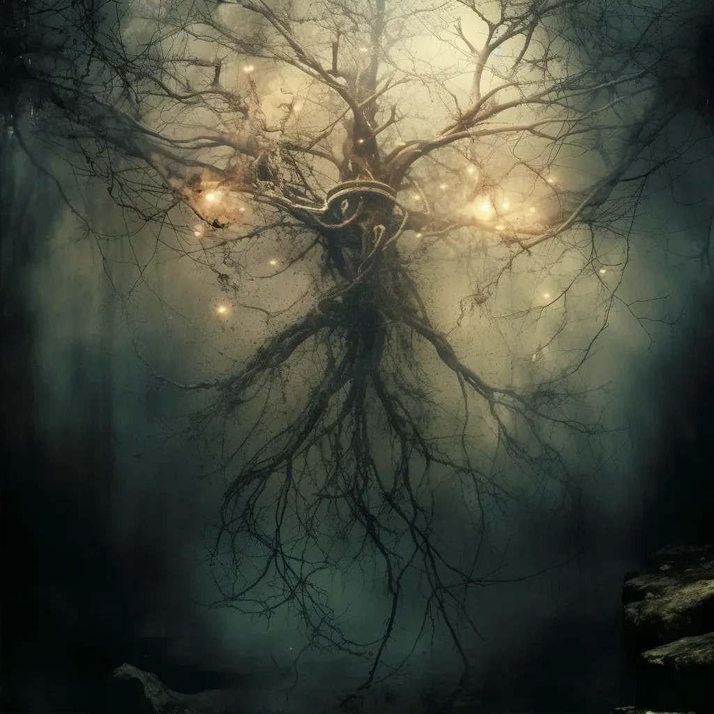 Image showing a mythical tree reaching towards the skies and delving into the underworld - Image 2