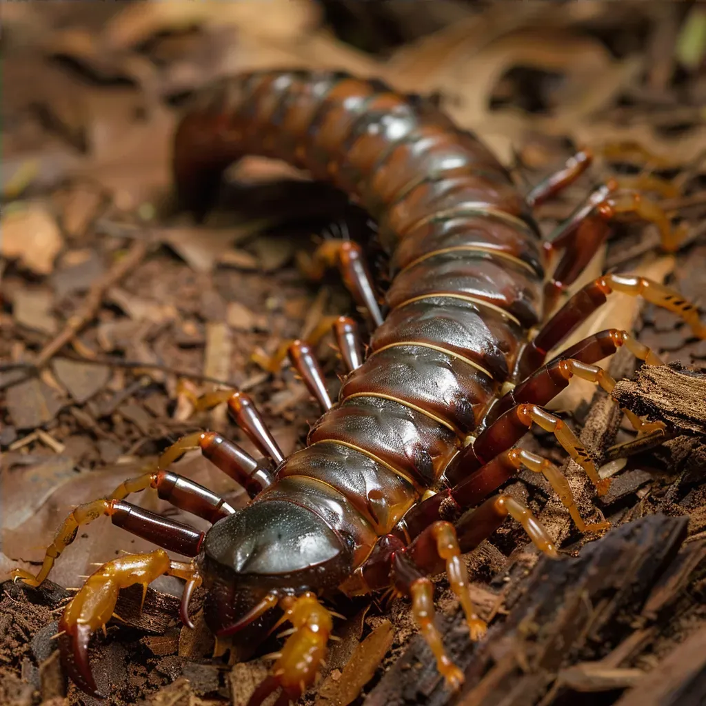 Centipede on forest floor in detailed view - Image 4