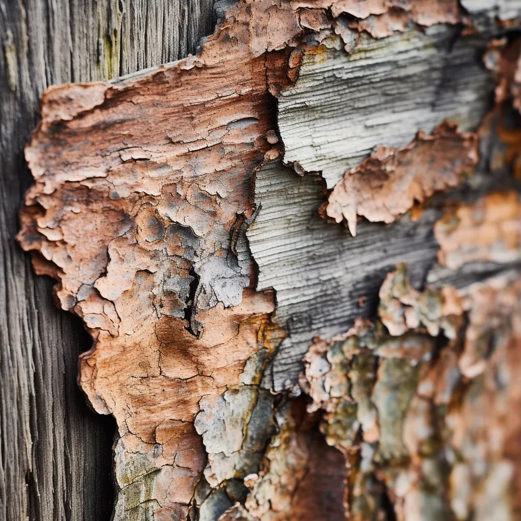 Chipped paint on wood surface texture - Image 3