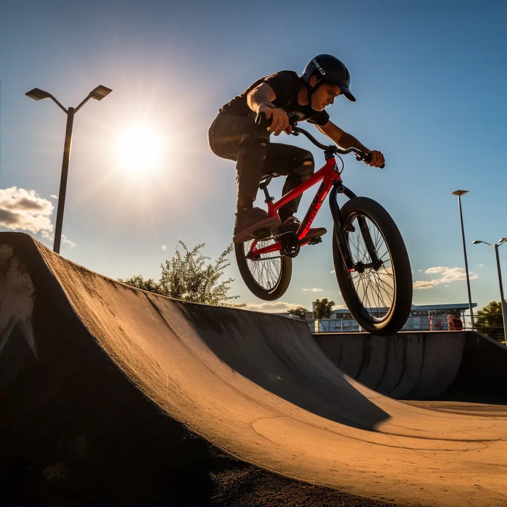 BMX Rider Performing Trick