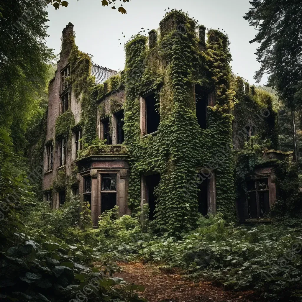 Abandoned castle with overgrown ivy - Image 2