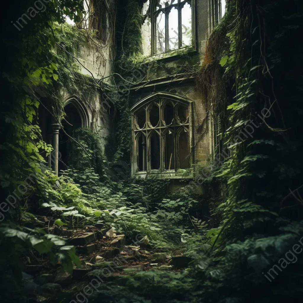 Abandoned castle with overgrown ivy - Image 4