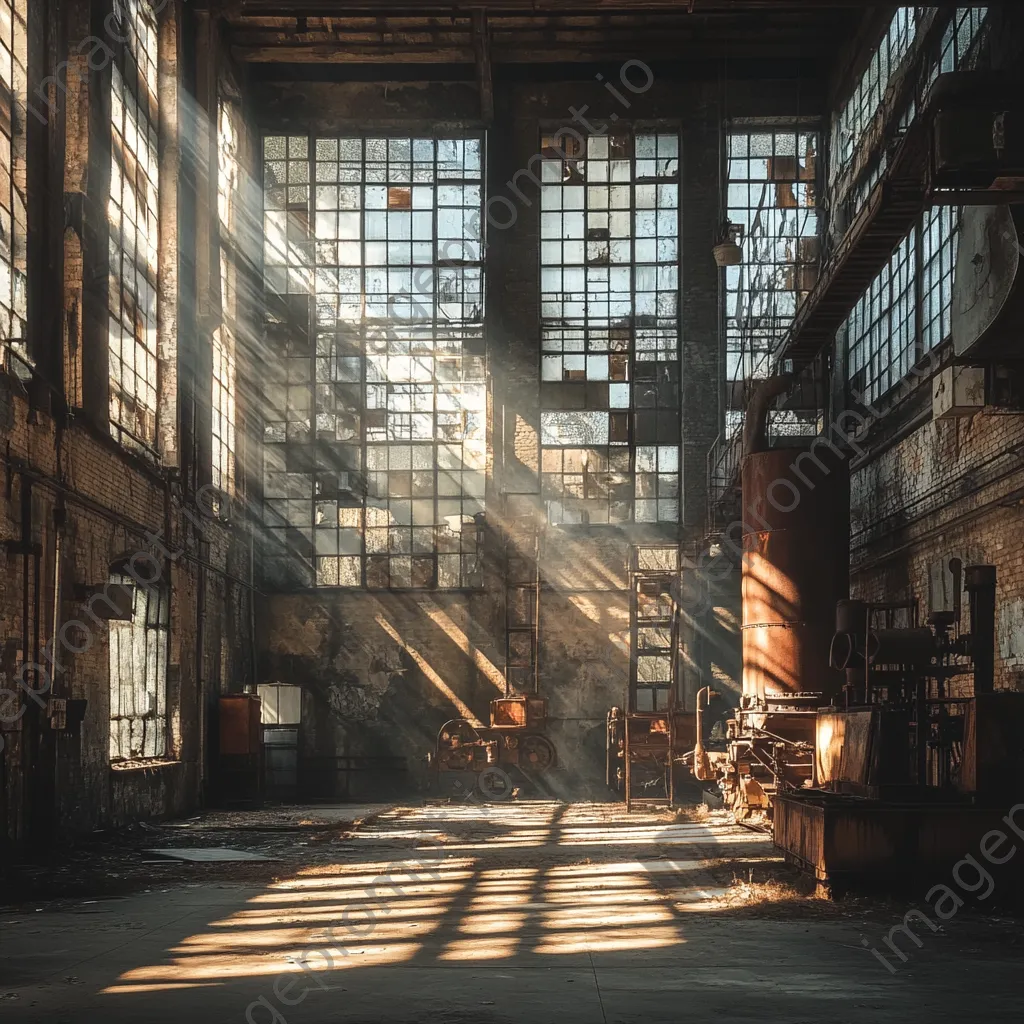 Abandoned factory in black and white with high contrast - Image 1