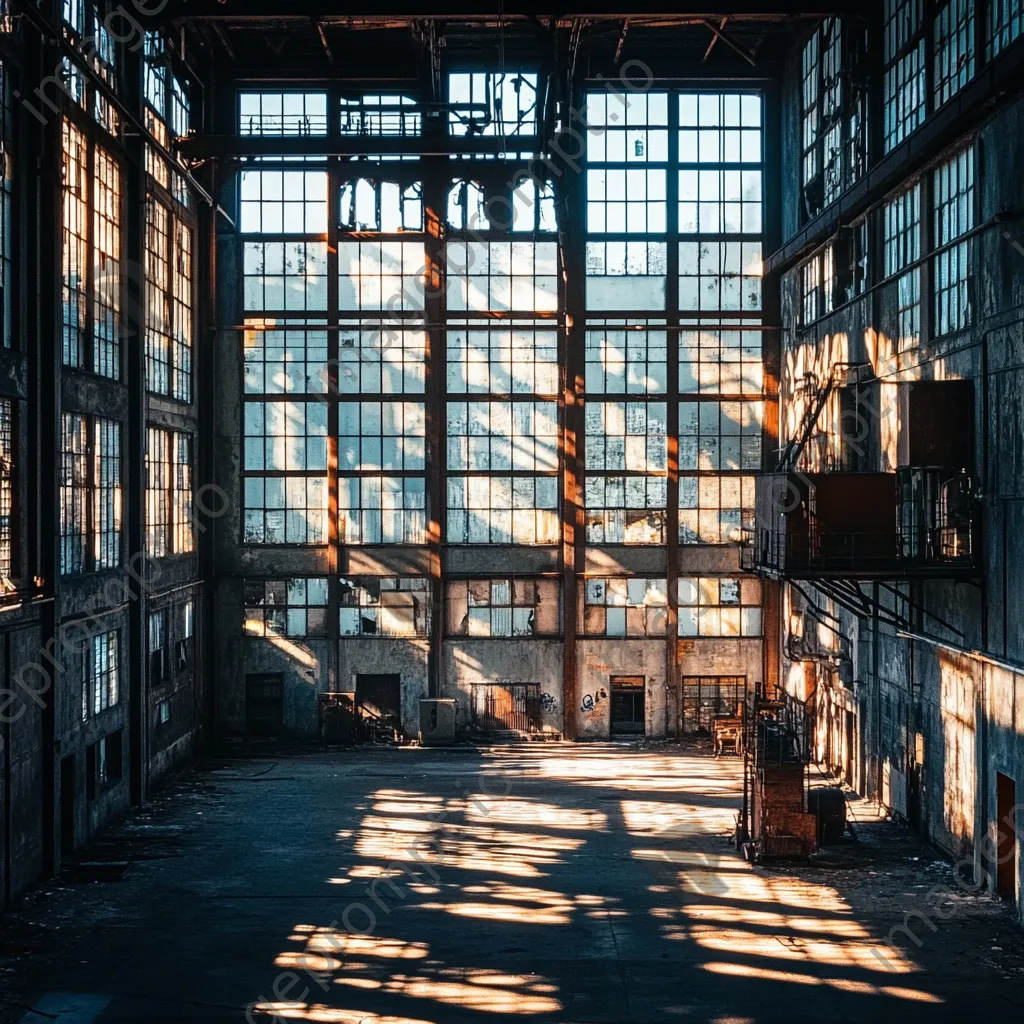 Abandoned factory in black and white with high contrast - Image 2