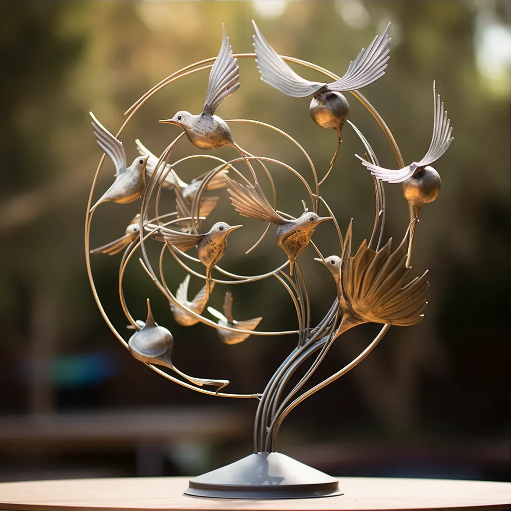 Kinetic wind sculpture mimicking bird movements - Image 3