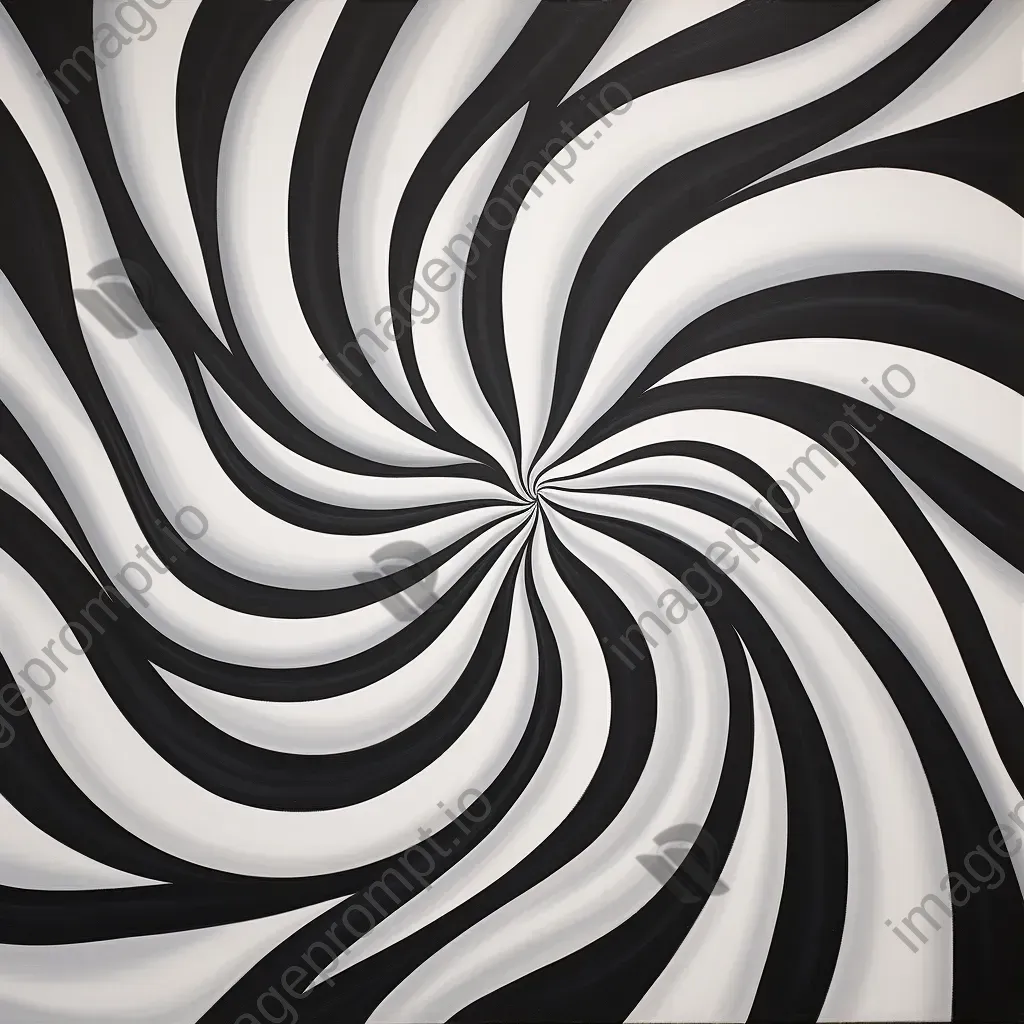 Monochrome oil painting creating a swirling vortex of shades - Image 3