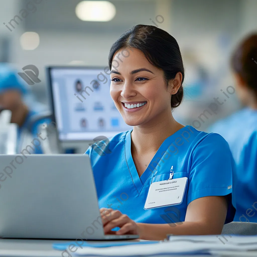 Nurse showcasing telehealth instructions - Image 3