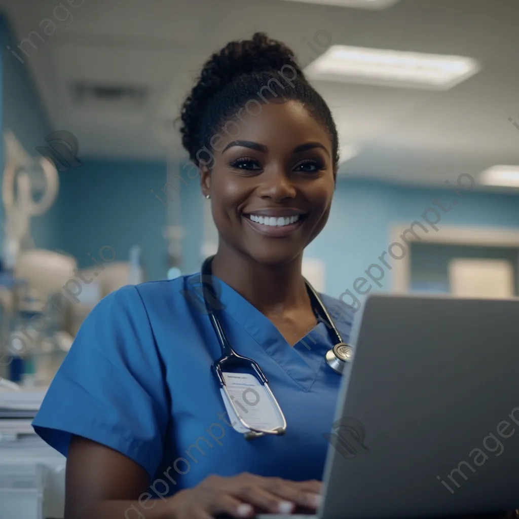 Nurse showcasing telehealth instructions - Image 4