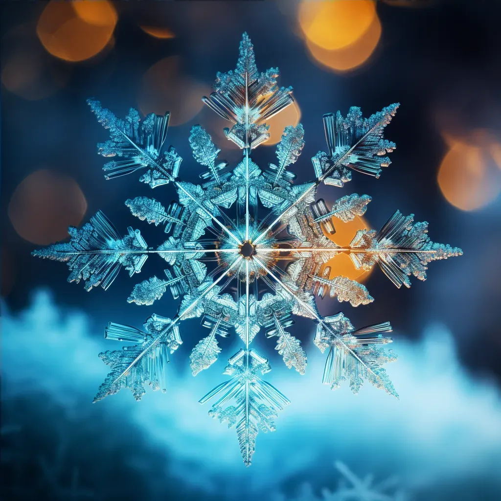 Snowflake with intricate fractal patterns - Image 4