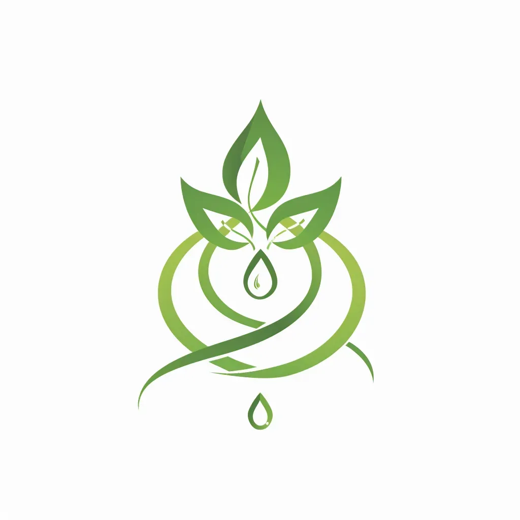 Leaf and droplet logo for organic skincare brand - Image 1