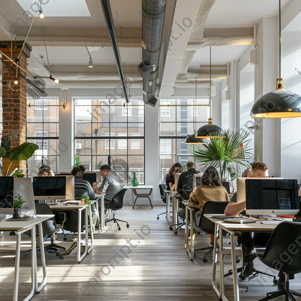 Modern shared office with desks in natural light - Image 3