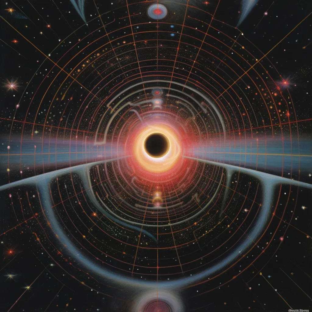 Black hole distorting light and stars around its event horizon - Image 3