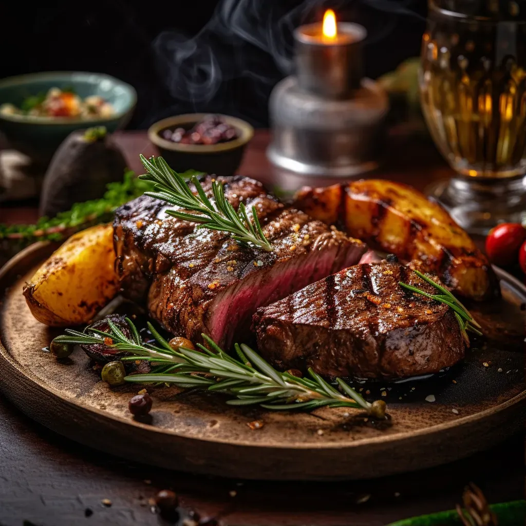 Succulent steak with herbs, shot on Sony A7 III - Image 1