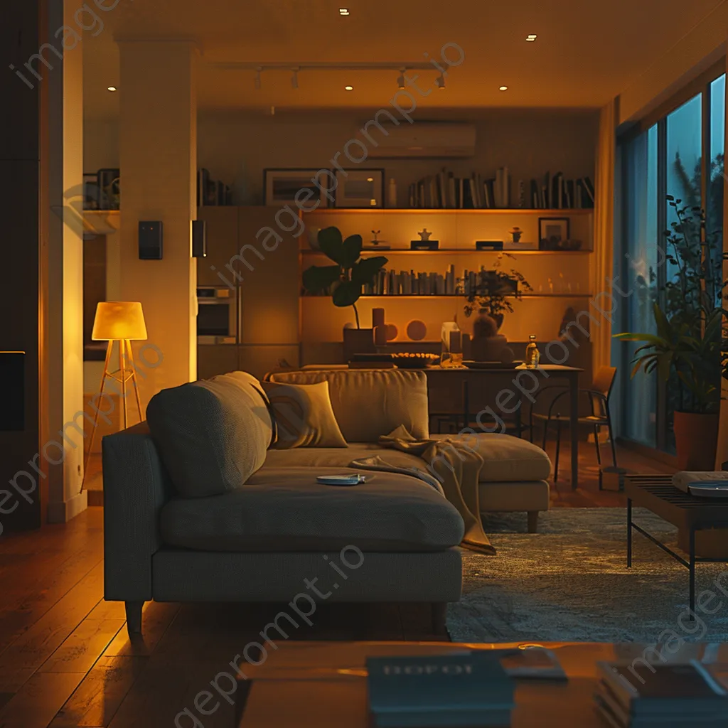 Modern living room featuring smart security devices - Image 3