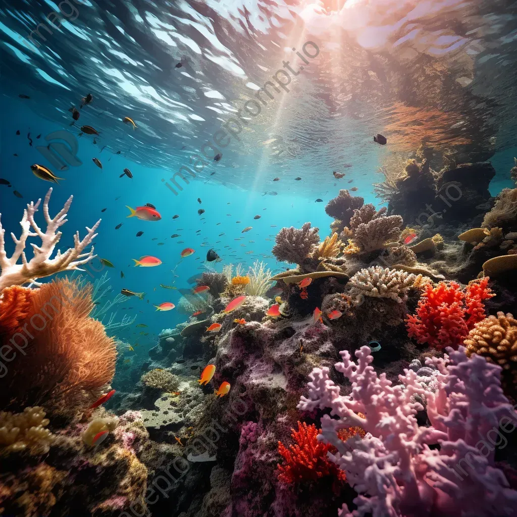 Diverse coral reef ecosystem with marine plants, captured with a Pentax K-1 Mark II. - Image 2