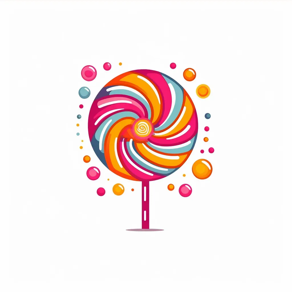 Colorful lollipop candy store logo in bright colors - Image 4