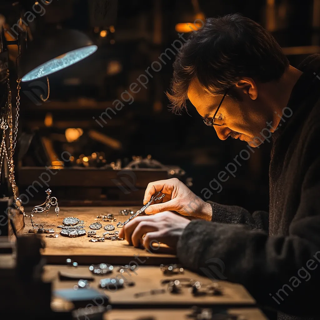 Jewelry artisan working in a luxury workshop - Image 2