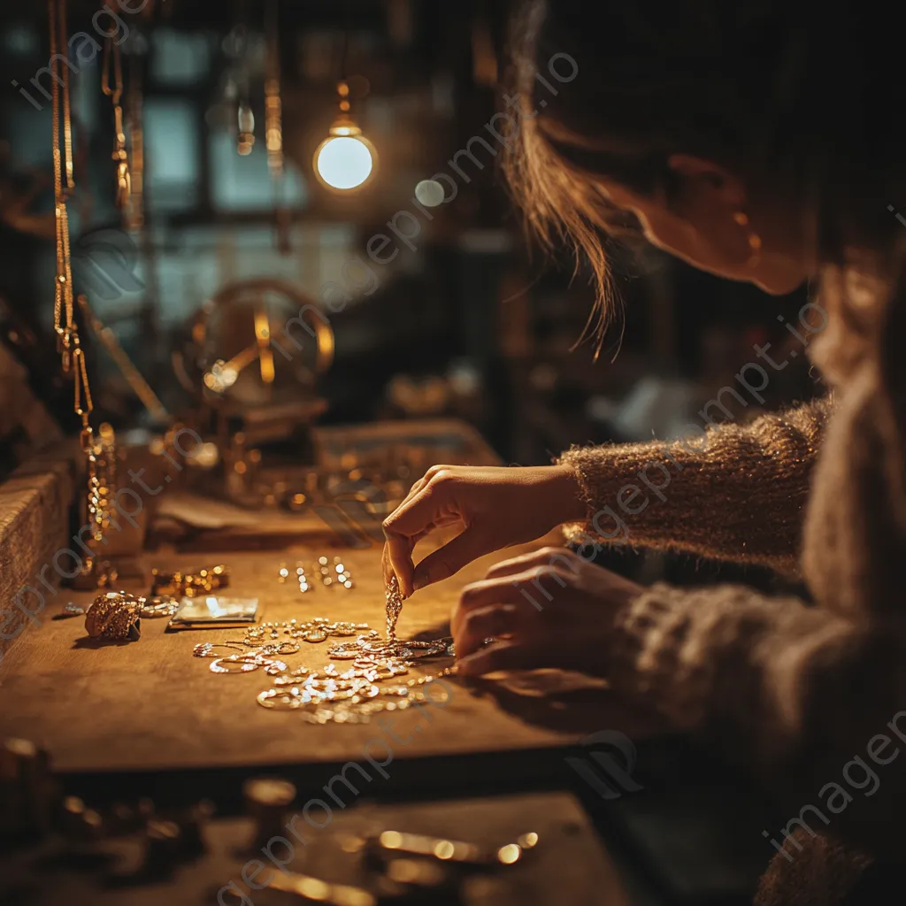 Jewelry artisan working in a luxury workshop - Image 3