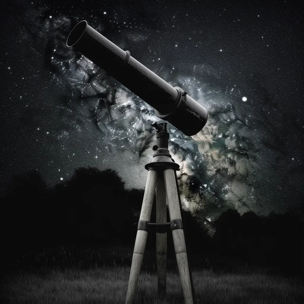 Telescope pointing at stars in image prompt - Image 1