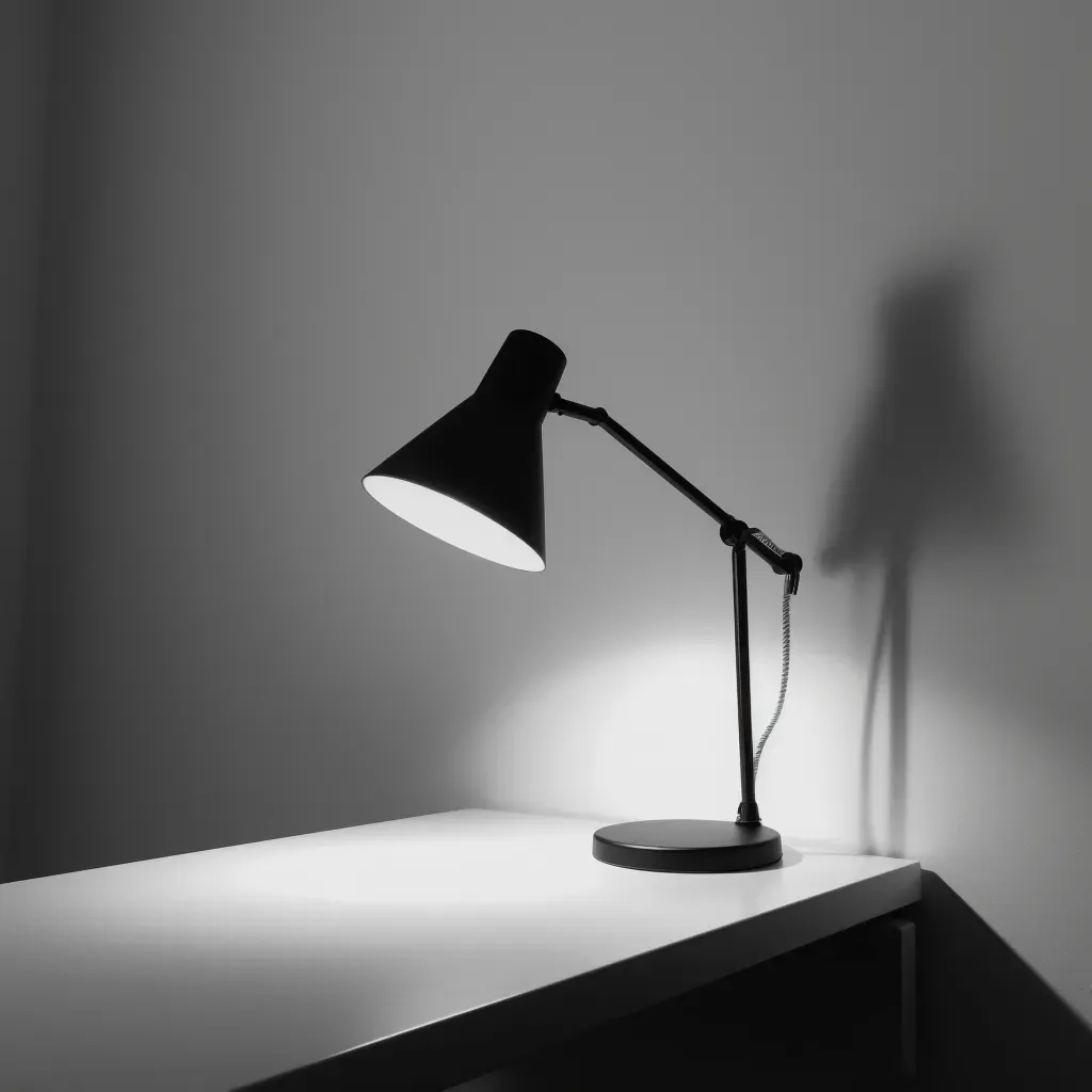 black lamp minimalist desk - Image 1