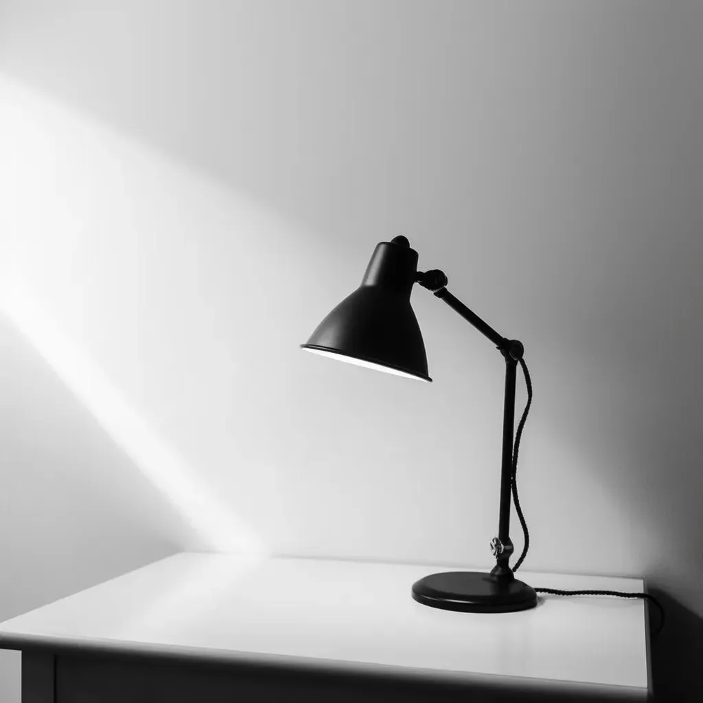 black lamp minimalist desk - Image 2