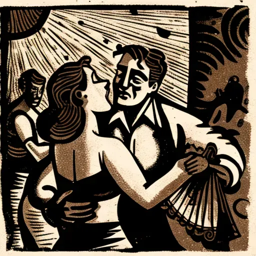 Image of a passionate tango dance with a bandoneon player - Image 2