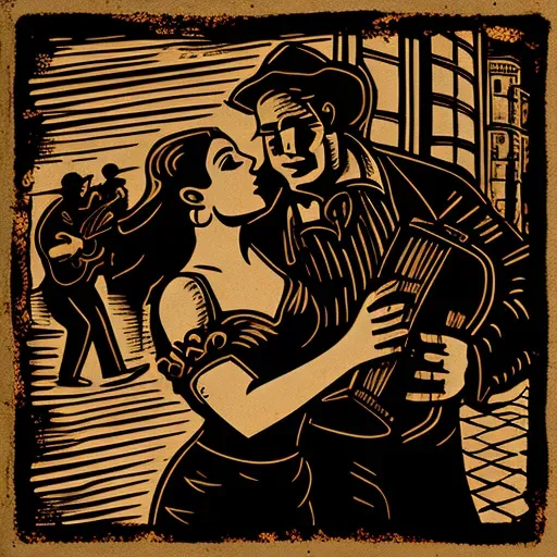 Image of a passionate tango dance with a bandoneon player - Image 3