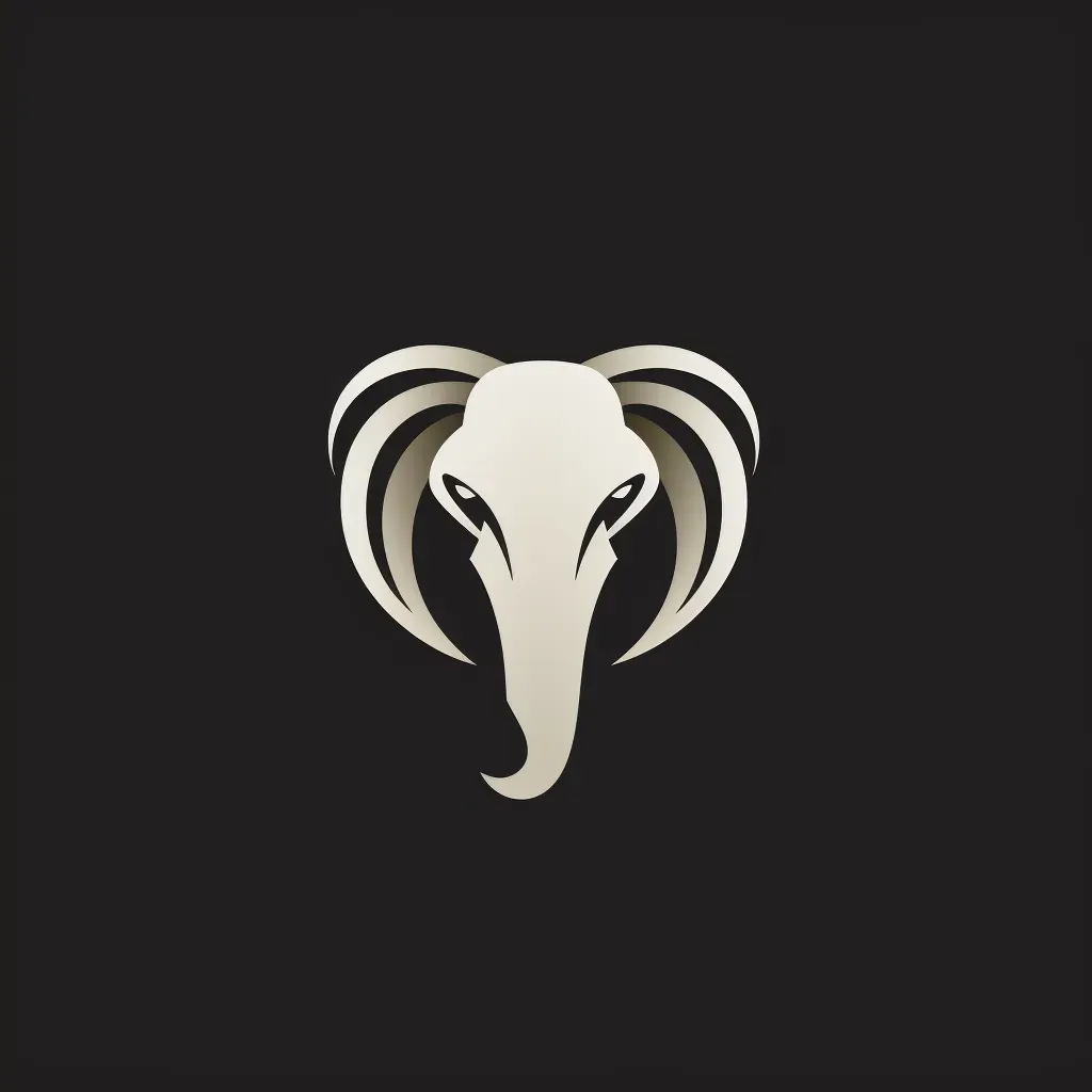 minimalist stylized elephant head logo - Image 2