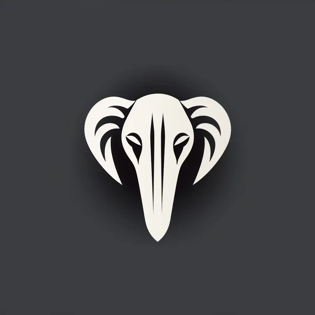 minimalist stylized elephant head logo - Image 3