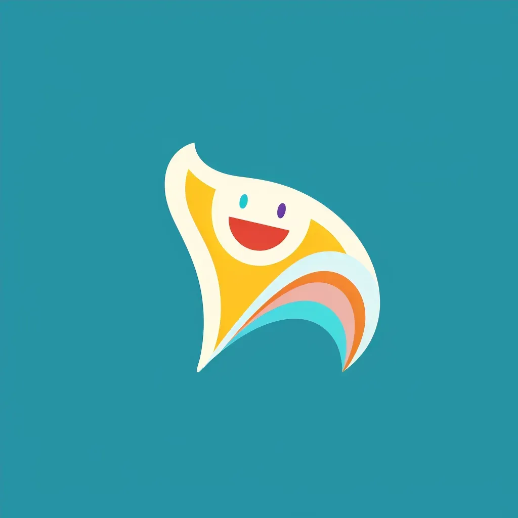 Playful and colorful tooth icon dental practice logo in yellow and blue colors - Image 4