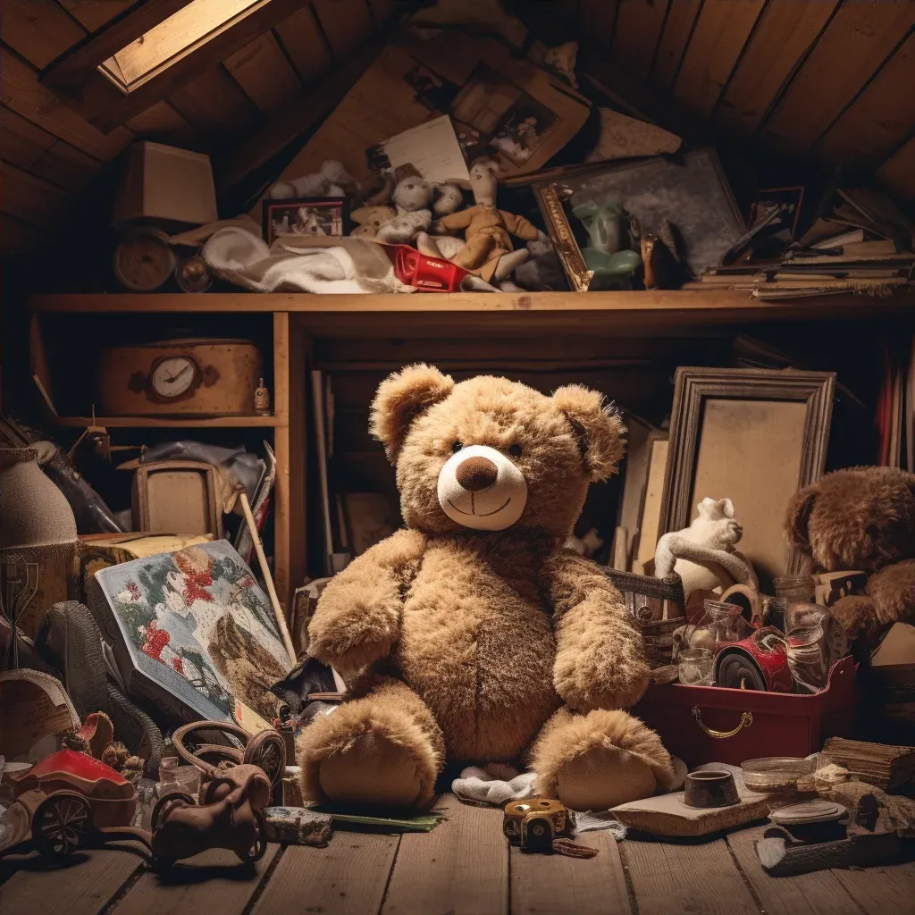 Old teddy bear in sentimental attic - Image 4