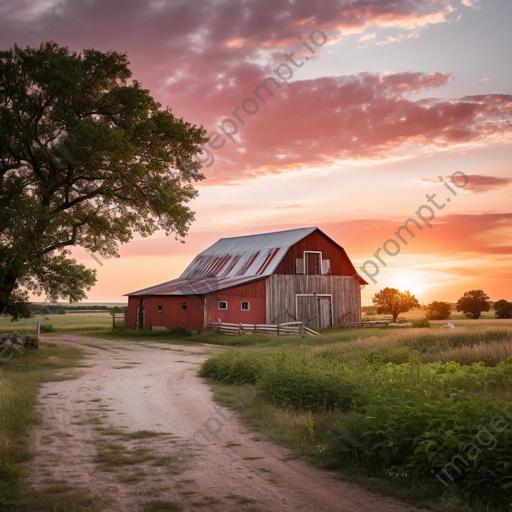 Charming barn with summer sunset - Image 3