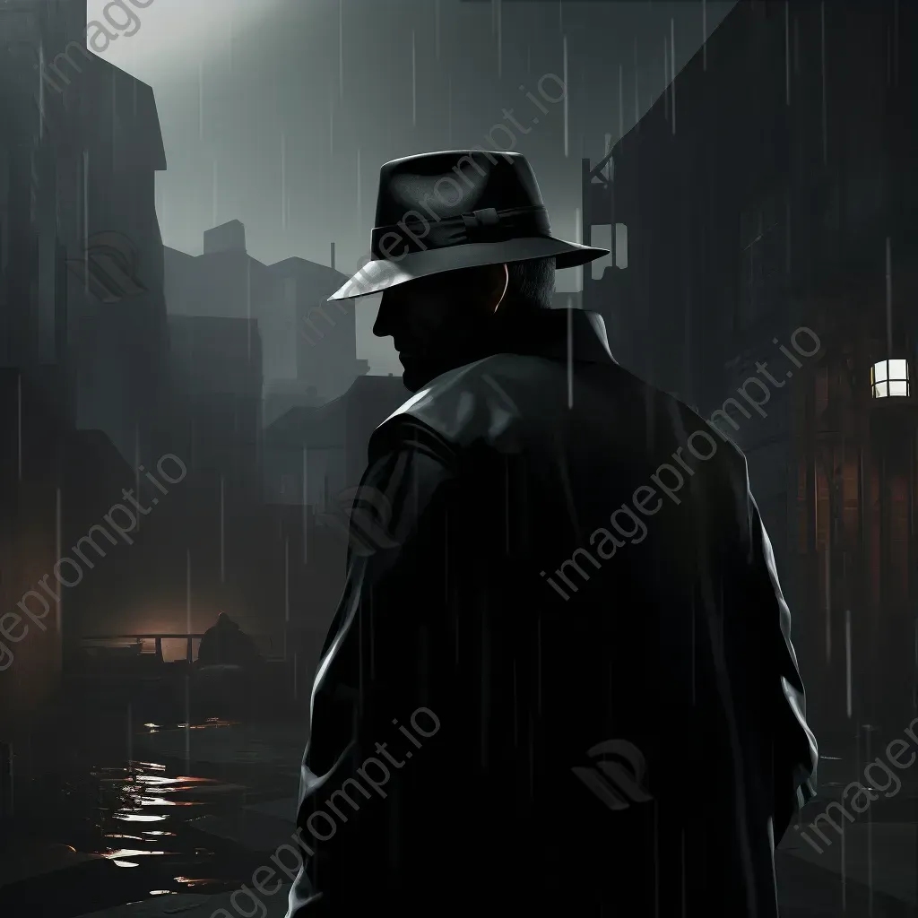 Low poly styled Fedora hat in Film Noir aesthetic - Image 3