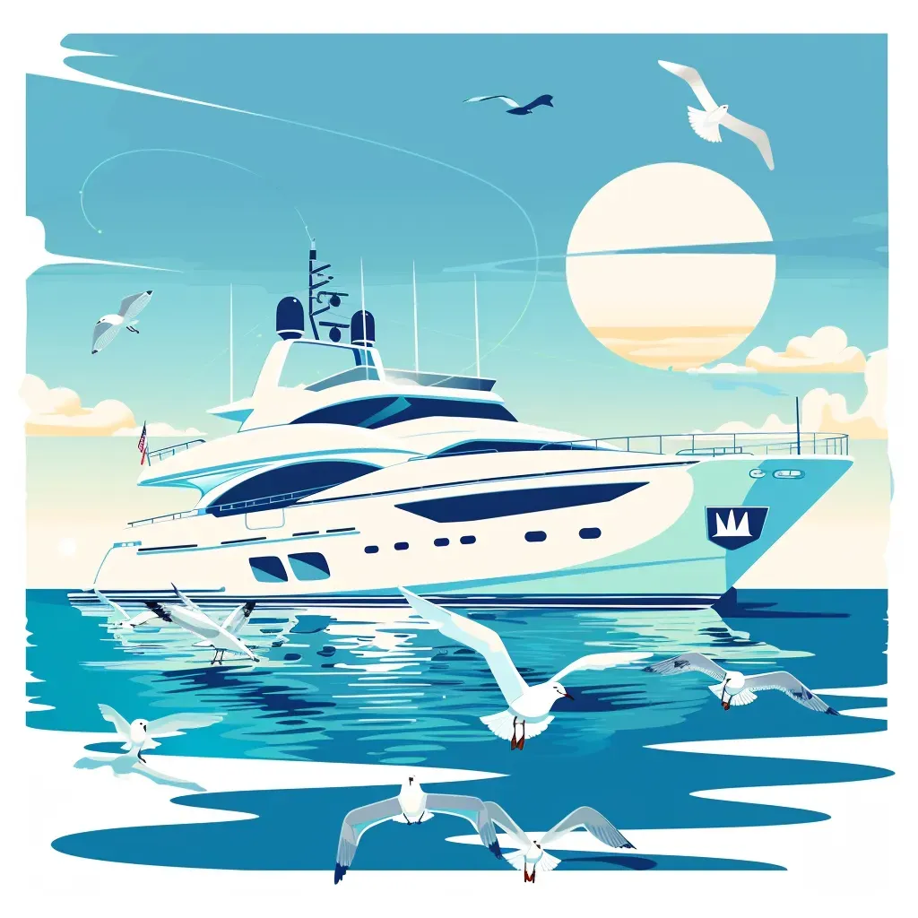 Yacht Charter Logo with Luxury Yachts on Crystal Blue Waters - Image 4