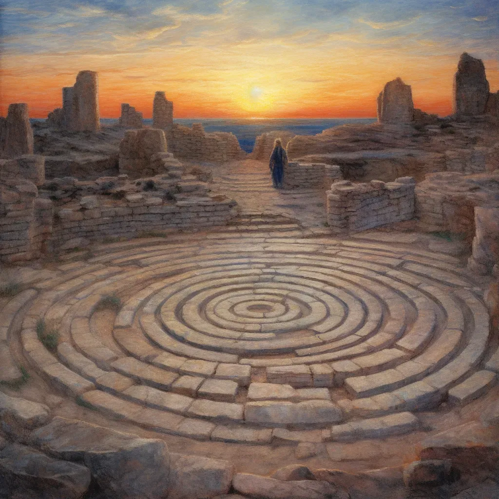 Twilight labyrinth symbolizing life