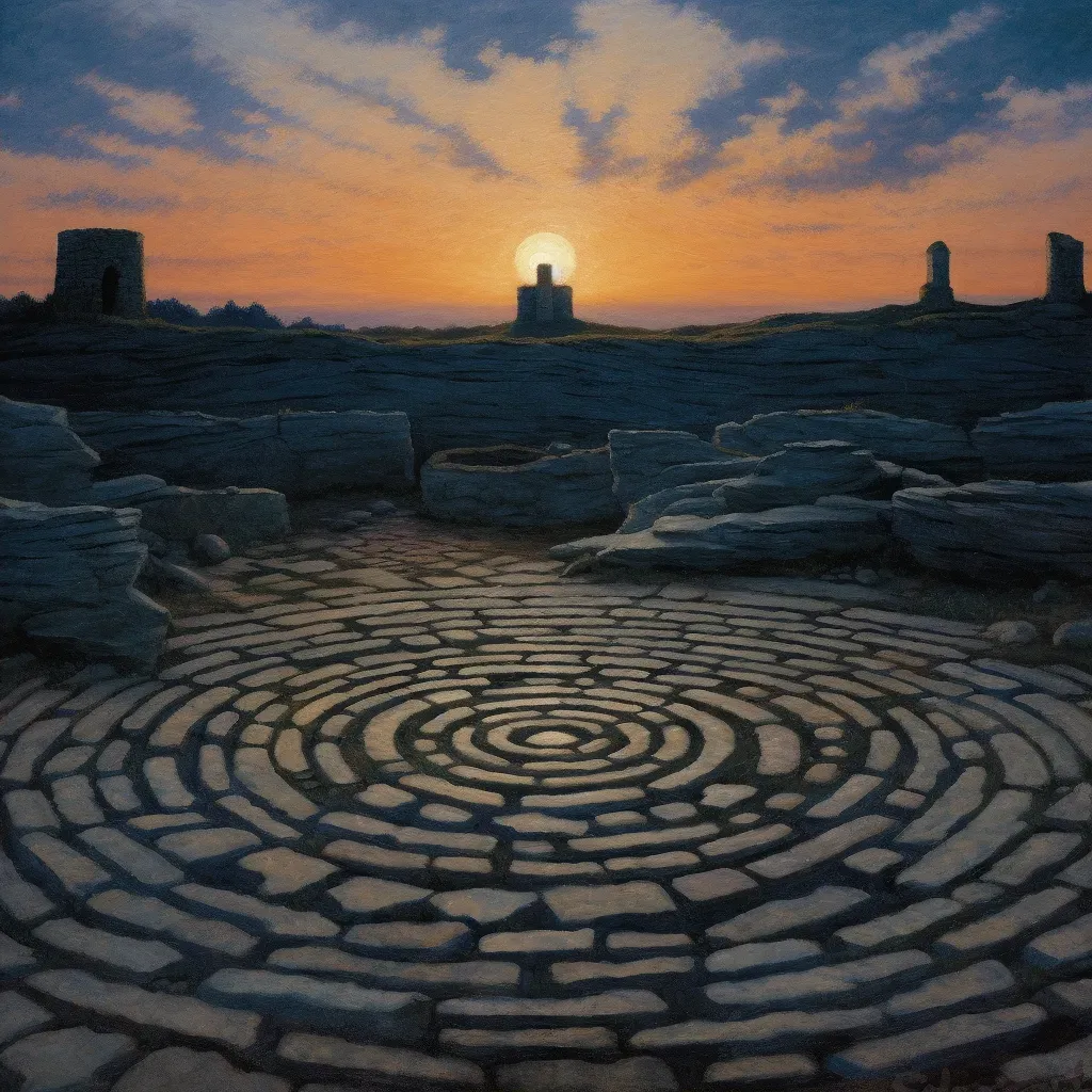 Twilight labyrinth symbolizing life