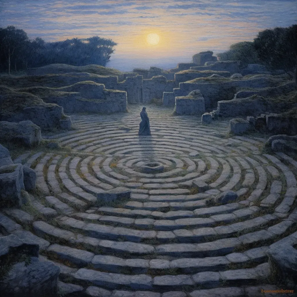 Twilight labyrinth symbolizing life