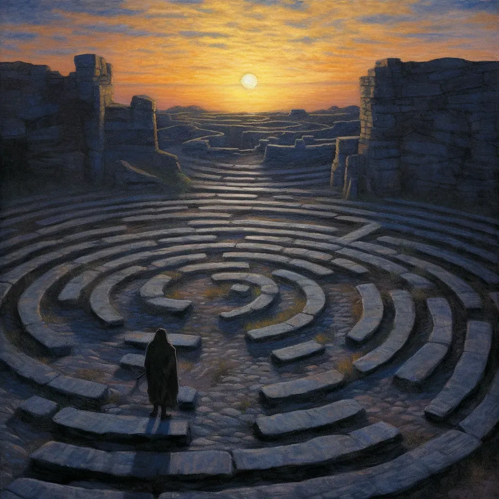 Twilight labyrinth symbolizing life