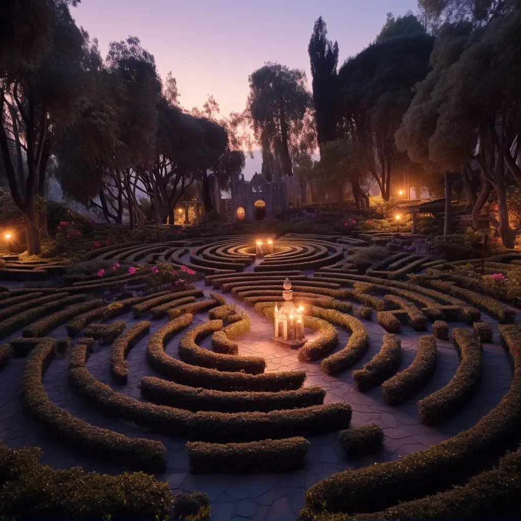 Twilight labyrinth garden - Image 1