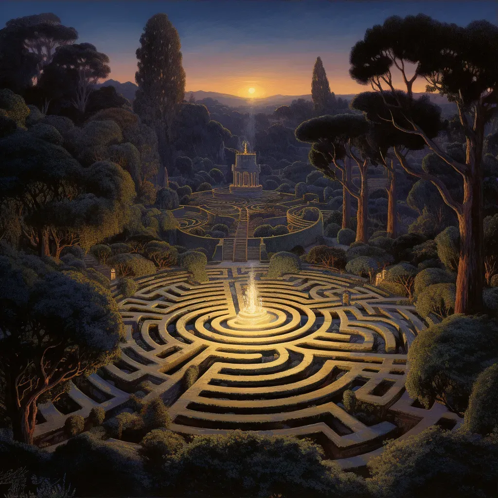 Twilight labyrinth garden - Image 3