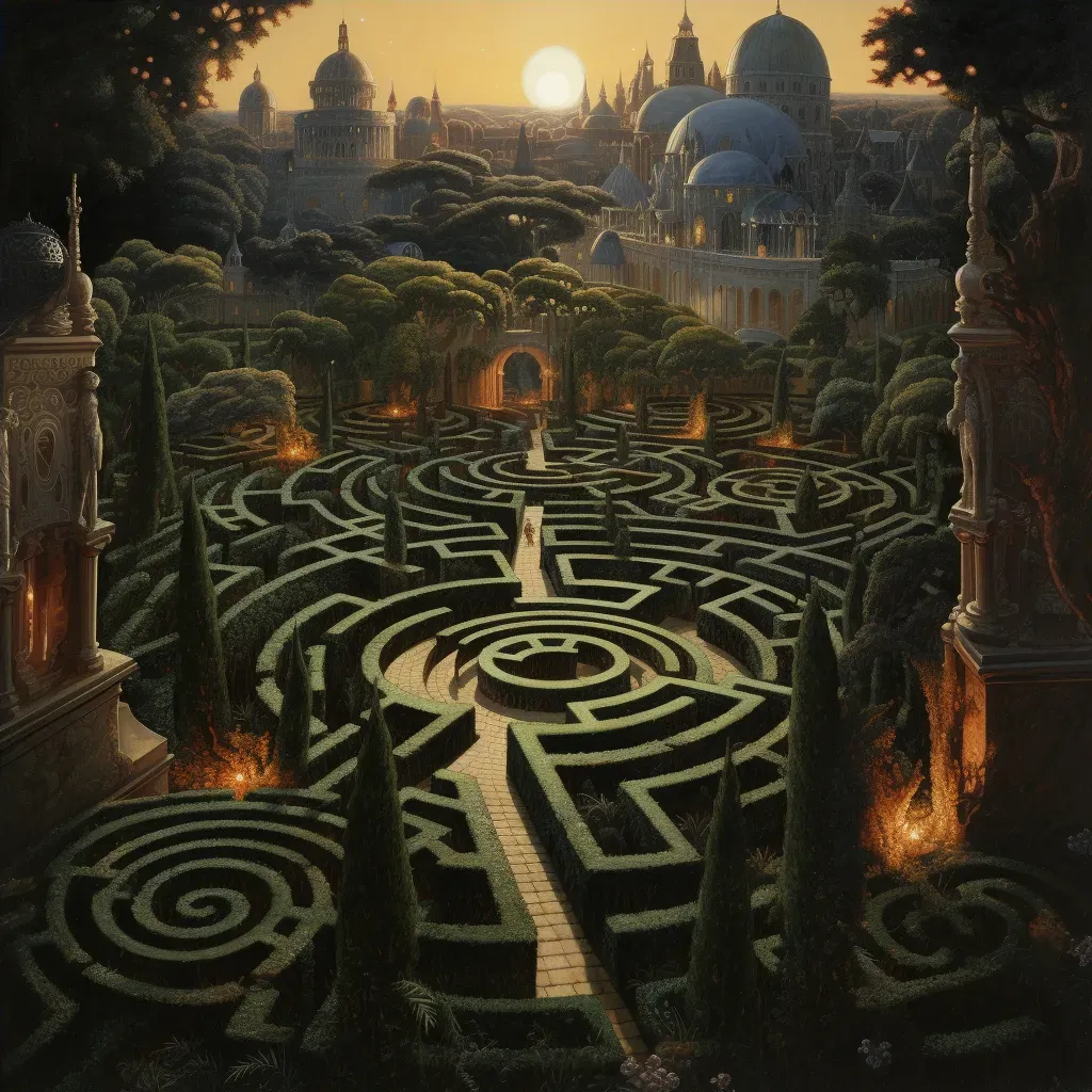 Twilight labyrinth garden - Image 4