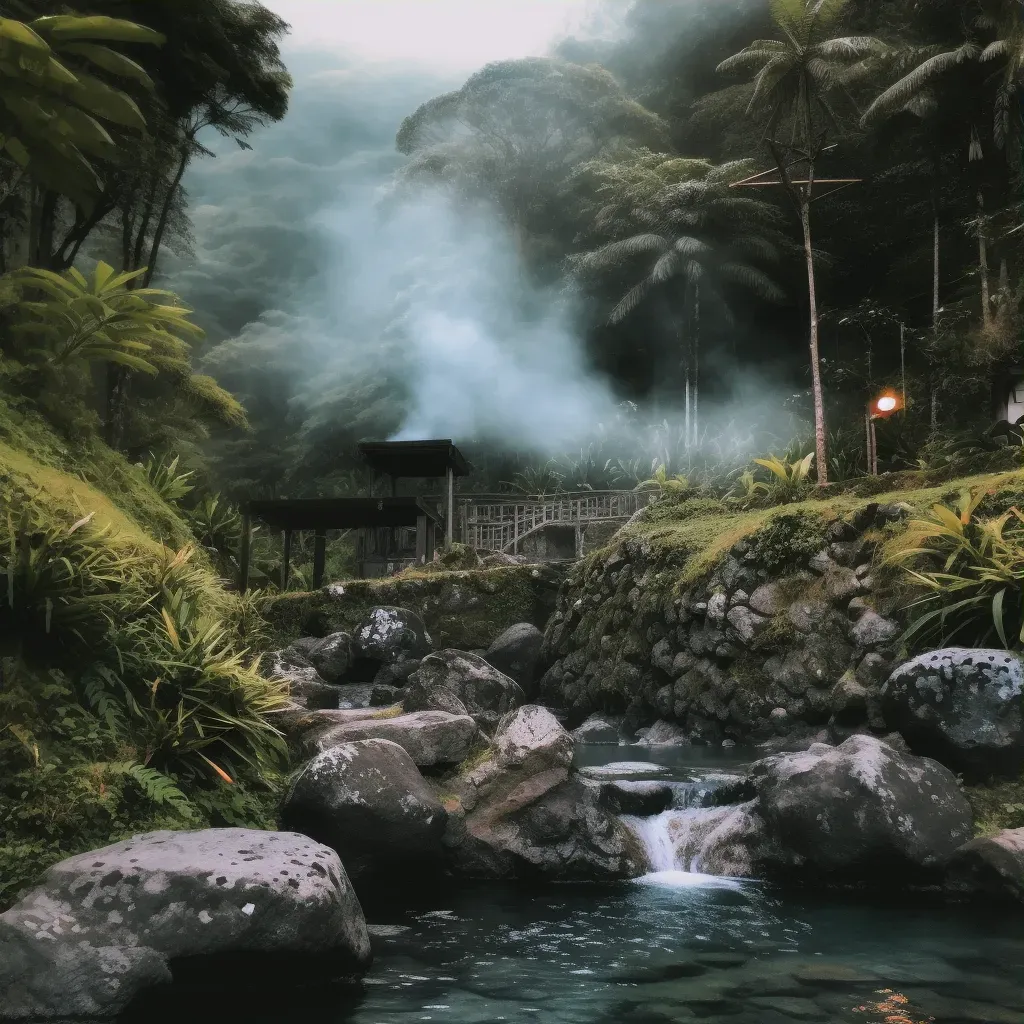 Hot spring oasis waterfall - Image 3